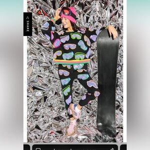 Queen Of Sparkles Black Multi Ski Goggle Sport Stripe Jogger

New without tag